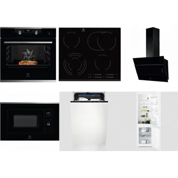Set domácích spotřebičů ELECTROLUX KODEC75X2 + ELECTROLUX EHF6547FXK + ELECTROLUX LFV316K + ELECTROLUX LMS2203EMX + ELECTROLUX EEM23100L + ELECTROLUX LNT3LF18S