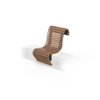 Zahradní lavice HTI WAVE Lavička s opěradlem LWA074.05 Materiál konstrukce: ocel, Povrchová úprava: komaxit dle RAL, Typ použitého obložení: iroko