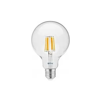 Žárovka GTV LED SVĚTELNÝ ZDROJ, FILAMENT, A-G, G95, 3000K, E27, 8,0W, AC220-240V, 360°, 880lm, 70mA