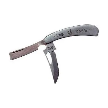 Medium Hemp cutter - nůž na byliny, malý (Medium Hemp Cutter - kompaktní zavírací nůž a břitva na pohodlné porcování bylin.)