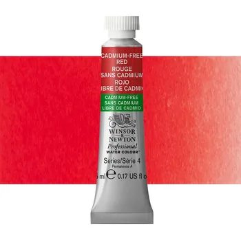 Vodová barva Akvarelová barva Winsor & Newton Professional, 5ml - Cadmium Free Red