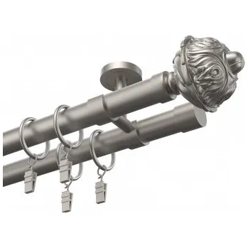 Garnýž Kovová dvojitá garnýž na strop EXCLUSIVE Satin Ø 28 mm - Damascus