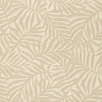 Tapeta Limonta Béžová vliesová tapeta na zeď s vinylovým povrchem, Listy 31804, Textilia, Limonta, velikost 10 x 0,53 m