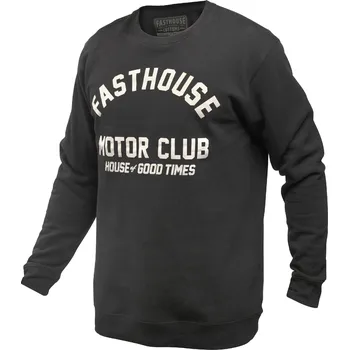 Fasthouse Brigade Crew Neck Pullover Black pánská mikina Velikost: L