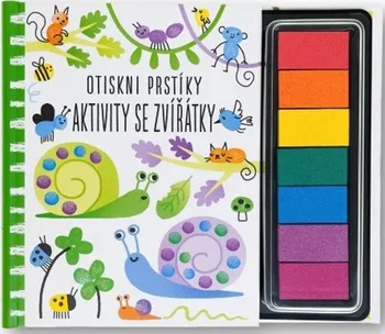 omalovánky Otiskni prstíky: Aktivity se zvířátky - Fiona Watt (2023, kroužková)