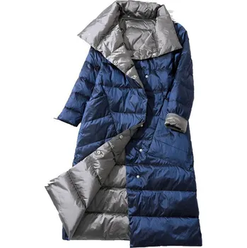 Dámská parka Oboustranná bunda s prošíváním Barva: Tmavě Modrá, Velikost: M