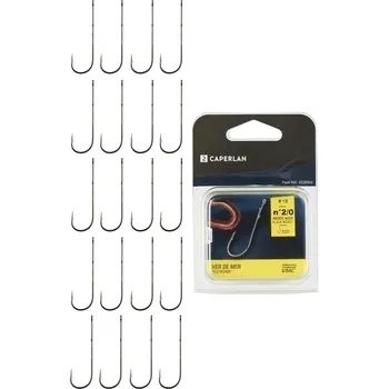 Rybářský háček CAPERLAN Háček s očkem na mořský rybolov Hook Sea Worm Eye 1/0