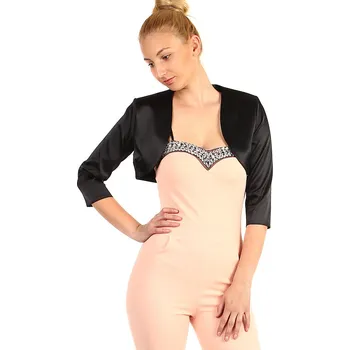 Bolerko Glara Společenské saténové bolerko s tříčtvrtečním rukávem 773090