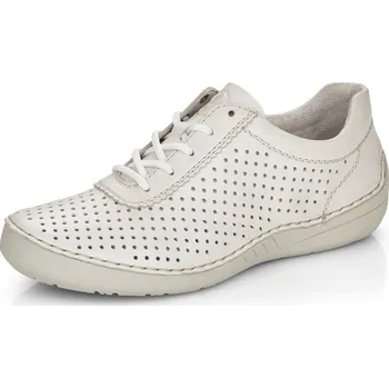 Dámské tenisky Dámská obuv celoroční, kožená RIEKER DC 52529-80 bílá 42