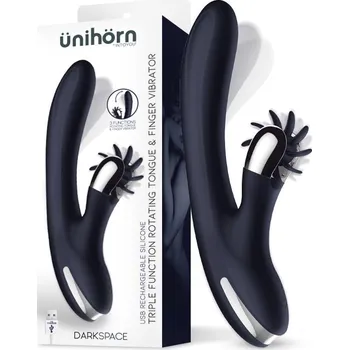 Vibrátor InToYou Ünihörn Darkspace Vibe with Rotating Tongues & Finger Movement 3 Motors