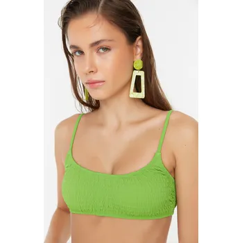 Podprsenka Trendyol Zelený Bralette třpytivý horní díl bikin Trendyol oranžová | světle zelená 1851712