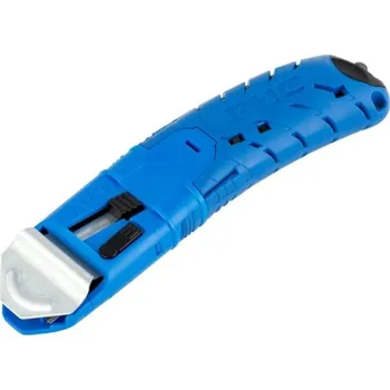 Pracovní nůž Černo-modrý plastový univerzální samozatahovací bezpečnostní nůž AR3