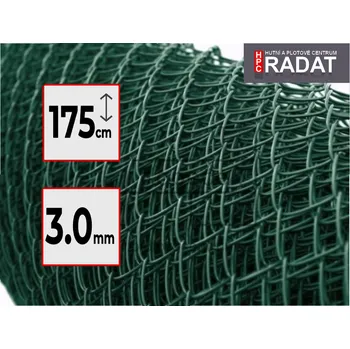 Pletivo Plot PVC 175 cm pletivo 55x55 - 3,0 strong zelená