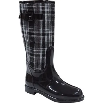 Pánské holínky Holinky REALPAKS dámské vysoké zateplené - černá/šedá - 36