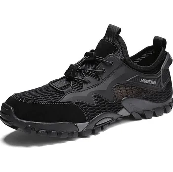 Pánské tenisky Pohodlné tenisky sportovní a trekové boty síťované Velikost: 38, Barva (Varianta): Černá 01