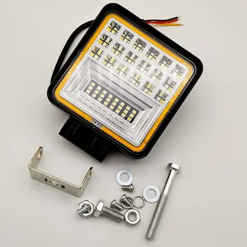 Přídavný světlomet LED pracovní světlo 42 LED 42x3W dálkové+rozptylové 126W 107x107x20