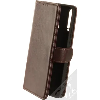 Pouzdro na mobilní telefon 1Mcz Backhand Book flipové pouzdro pro Huawei P40 Lite E burgundská červená (burgundy red)