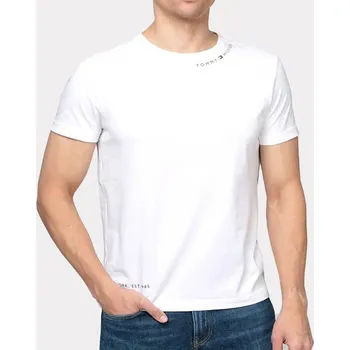 Pánské tričko Pánské bílé triko Tommy Hilfiger - Velikost S 22213 MW0MW22179