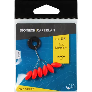 Korálek CAPERLAN Plovoucí korálek na sportovní rybolov 12 mm oválný červený