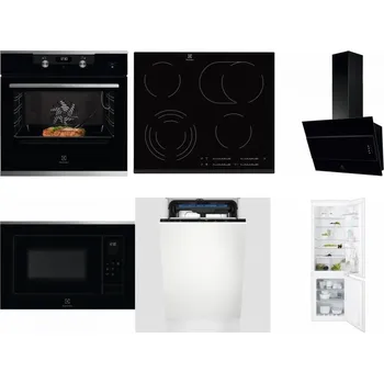 Set domácích spotřebičů ELECTROLUX KODEC75X2 + ELECTROLUX EHF6547FXK + ELECTROLUX LFV316K + ELECTROLUX LMS4253TMX + ELECTROLUX EEM23100L + ELECTROLUX ENT6TF18S