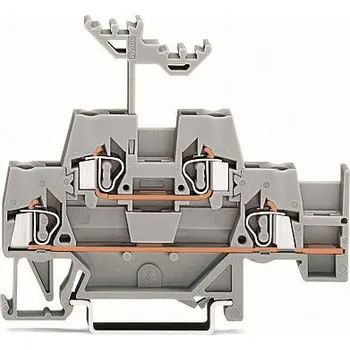 modulární přístroj a rozvaděč WAGO Svorka 280-520 dvoupatrová průchozí, s dodatečným příčným můstkovým propojením na prvním patře, šedá 280-520