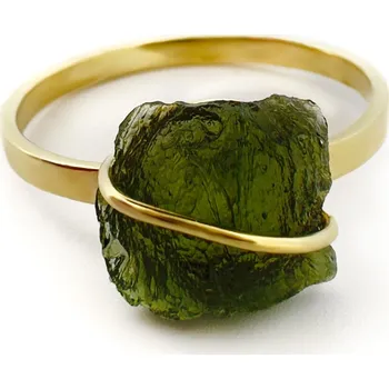 Prsten Zlatý prsten s vltavínem 2000308110003