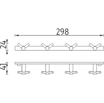 Dávkovač mýdla Čtyřháček s dvojitými háčky