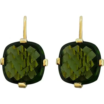 Náušnice Zlaté náušnice s vltavíny 2000287170005