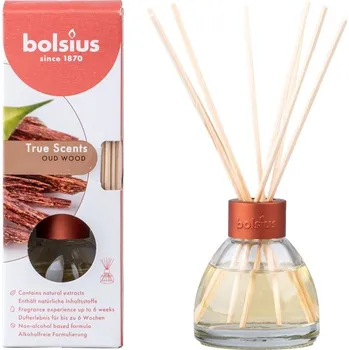 Svíčka Bolsius Aromatic 2.0 Diffuser Oud wood 45ml + vonná stébla 179 gram 179 gram
