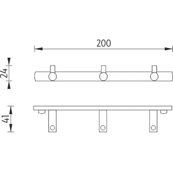 Dávkovač mýdla Trojháček s jednoduchými háčky