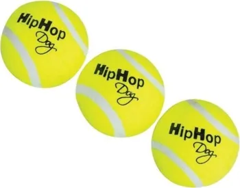 Hračka pro psa HipHop Dog Pískací tenisový míček 3 ks 5 cm žlutý