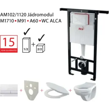 ALCAPLAST Set modul 5v1 Alcadrain Alcadrainmísa AM102/1120,M1710,M91/sedátko/mísa Jádromodul A102SET5V1