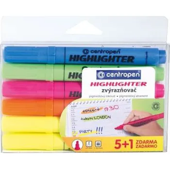 Zvýrazňovač Zvýrazňovač Centropen 8552 - sada 6 barev