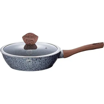 Nádobí BERLINGERHAUS Pánev hluboká s mramorovým povrchem a poklicí 24 cm Forest Line