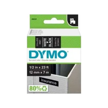 Tiskárna štítků Páska Dymo D1 - černá, šířka 12 mm, návin 7 m, bílé písmo