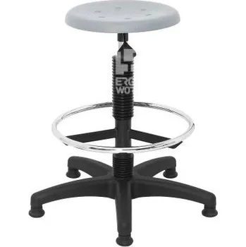 Zvýšená laboratorní stolička POL Special, šedá