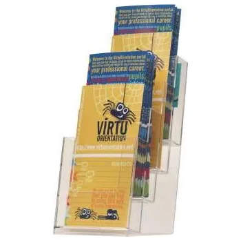 Prezentační stojan Q-Connect - plastový, 1/3 A4, čtyřpatrový