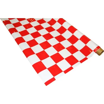 IronOnFilm - kostkovaná bílo/červená velká 0.6x2m