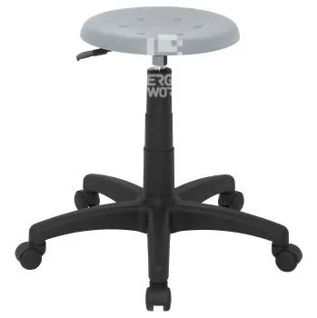 Nízká laboratorní stolička POL Standard, šedá