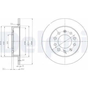 Brzdový kotouč Brzdový kotouč DELPHI BG3862