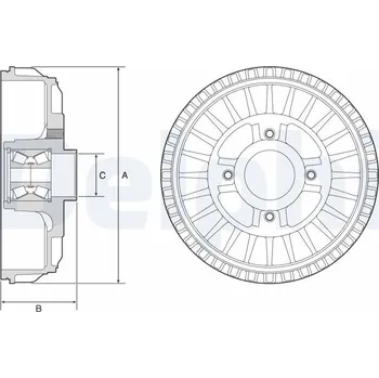 Brzdový buben Brzdový buben DELPHI BFR622