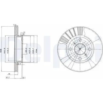 Brzdový kotouč Brzdový kotouč DELPHI BG3424
