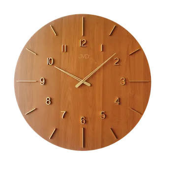 Hodiny JVD Obrovské designové dřevěné nástěnné hodiny průměr 70cm JVD HC701.1 (hodiny o průměru 700mm)
