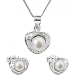 Perlová souprava z říčních perel bílá 29025.1