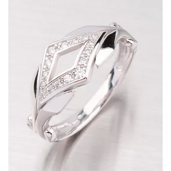 Prsten Dámský prsten bílé zlato 585 zirkon GZ2145B velikost 62