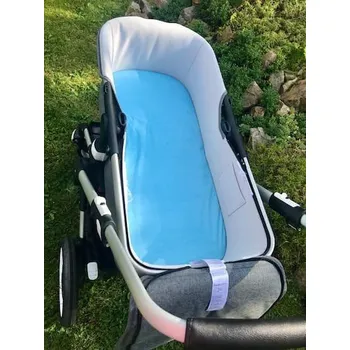 Prostěradlo Kaarsgaren Froté prostěradlo modré do kočárku nepromokavé 35x75 cm modrá