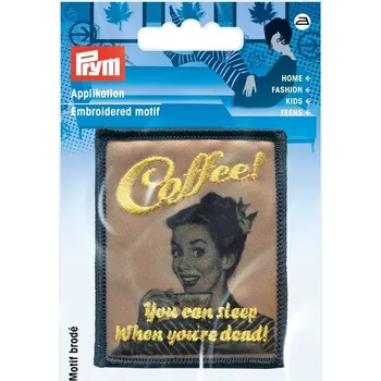 Nášivka PRYM Nášivka retro káva, nažehlovací, nugát/žlutá