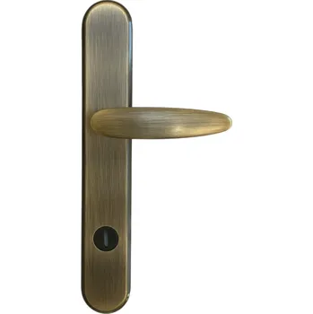 Dveřní kování BERNAT MOUNTING Bernat bezpečnostní kování Decent Provedení: PZL klika levá/klika, Povrchová úprava: surová mosaz, Rozteč: 92 mm