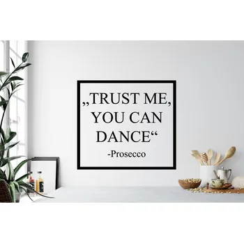 Samolepící dekorace Lepy.cz Samolepka na zeď Prosecco text Velikost (šířka x výška): 85x76cm, Barevná varianta: Karafiátová růžová