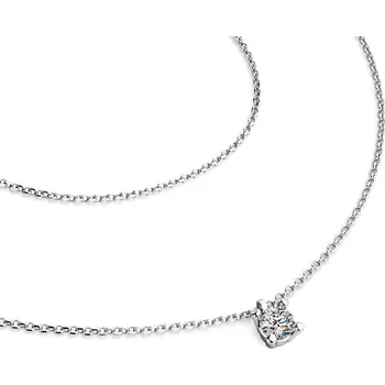 Náhrdelník Dámský náhrdelník bílé zlato 585/1000 přírodní diamant 0.130 ct G/SI 10828-NH02-B délka 42 cm